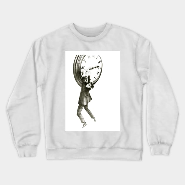I want to stop time - hommage to Harold Lloyd. Crewneck Sweatshirt by art-koncept